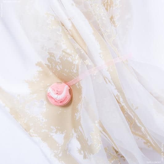Ткани фурнитура для дома - Магнитный подхват Танго на тесьме Тао розовый 40мм.