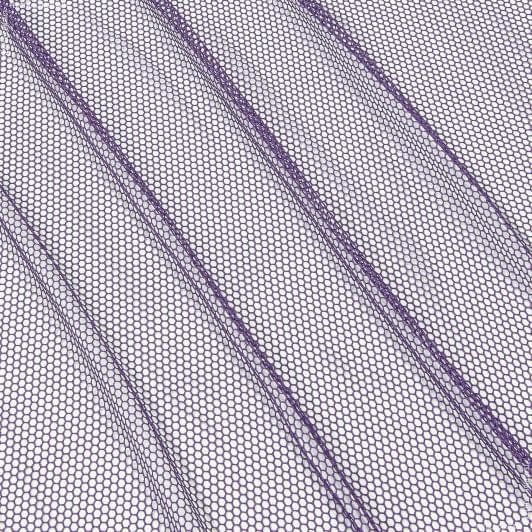 Ткани для кукол - Тюль  сетка соты   фиолет