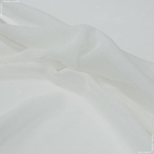 Ткани кисея - Тюль кисея Мулине имитация льна молочная с утяжелителем