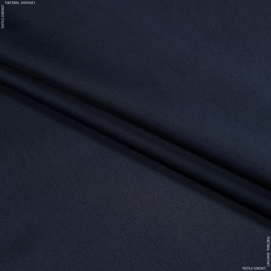 Ткани для блузок - Атлас плотный  kiran темно-синий