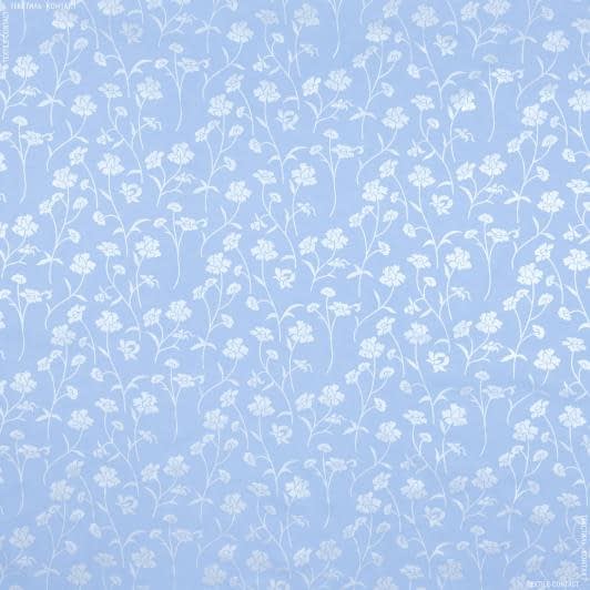 Ткани ненатуральные ткани - Тик наперниковый набивной голубой