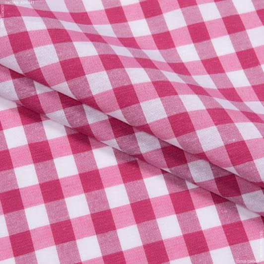 Тканини для дому - Декоративна тканина Зафіро клітинка рожева