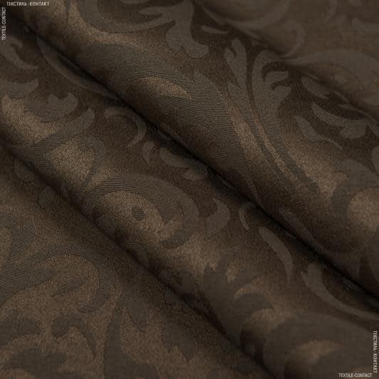 Тканини портьєрні тканини - Тканина для скатертин Вілен-2 т.коричнева