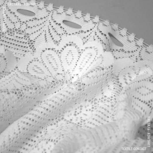 Ткани гардинное полотно (гипюр) - Фиранка Лилия белый 60 см
