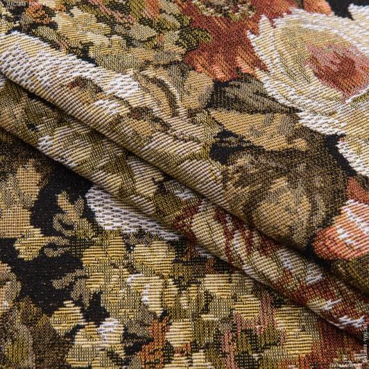 Тканини для декоративних подушок - Гобелен Августіна троянди бежеві