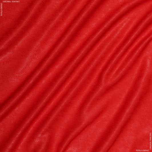 Ткани для театральных занавесей и реквизита - Чин-чила софт/SOFT  мрамор красный