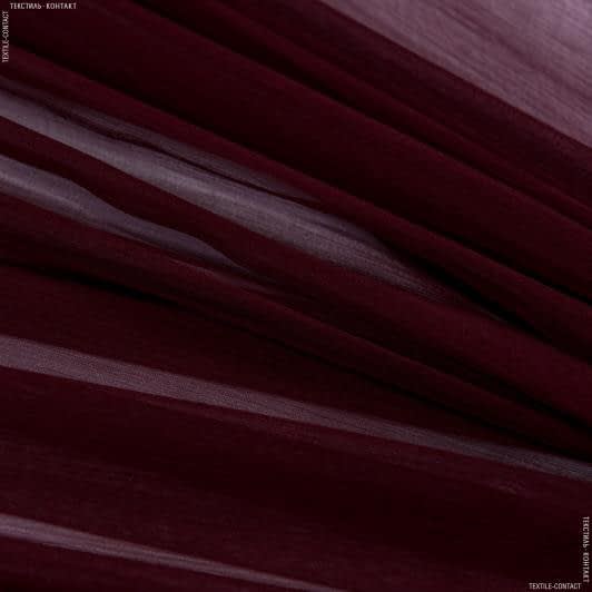 Тканини шовк - Шифон євро натуральний темно-бордовий