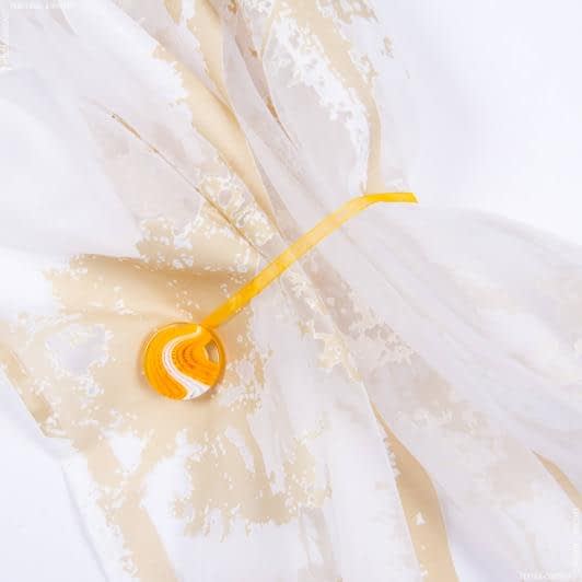 Ткани для декора - Магнитный подхват Танго на тесьме Тао желтый 40мм