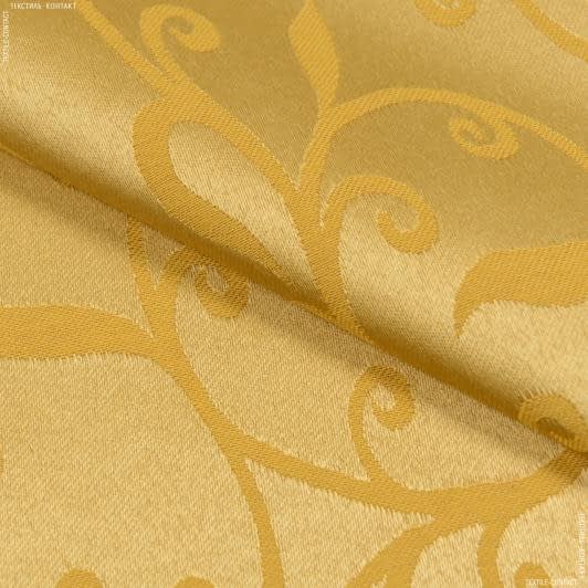 Тканини для столової білизни - Тканина  скатертна вензель жовтий