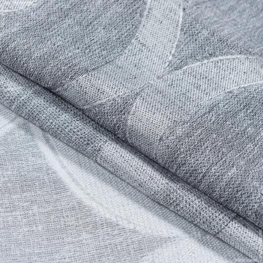 Ткани гардинные ткани - Тюль жаккард  Прага деграде серый