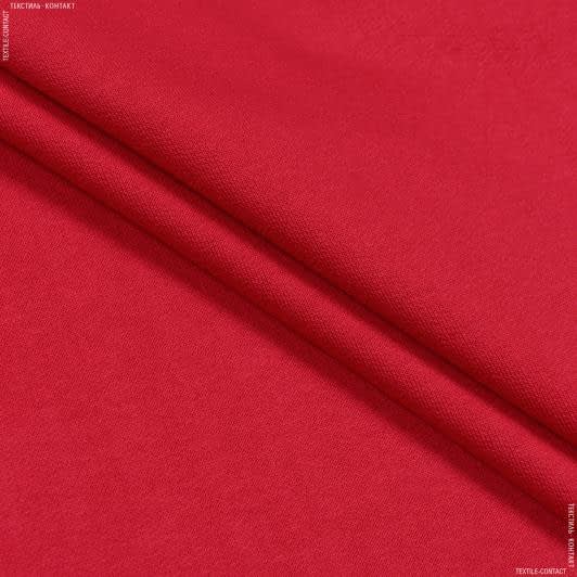 Ткани футер трехнитка - Футер 3х-нитка с начесом  красный БРАК