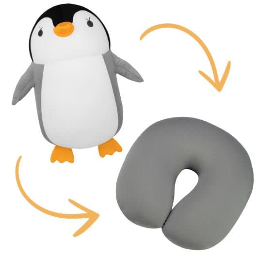 Ткани подушки - Подушка дорожная трансформер Пингвин