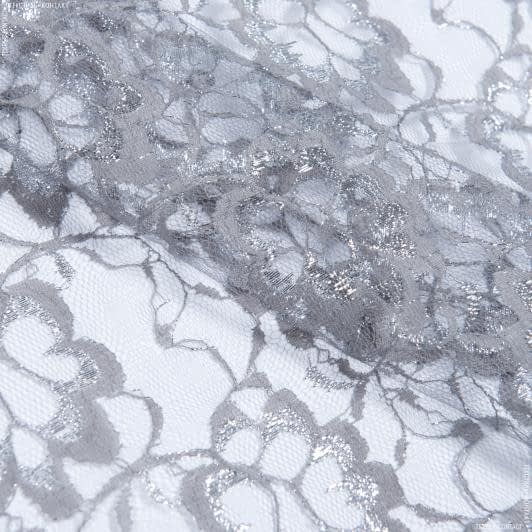 Ткани ненатуральные ткани - Гипюр серый