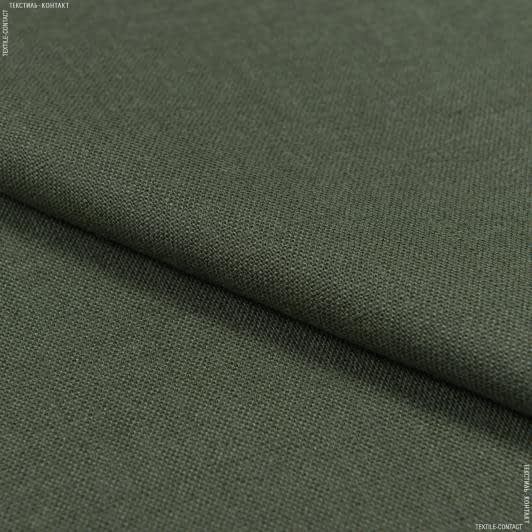 Ткани для юбок - Лен костюмный FERRE темно-оливковый