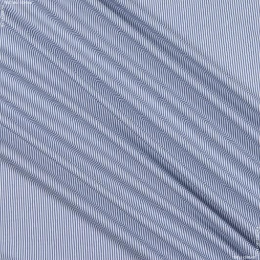 Ткани для рубашек - Сорочечная монти бело-синий