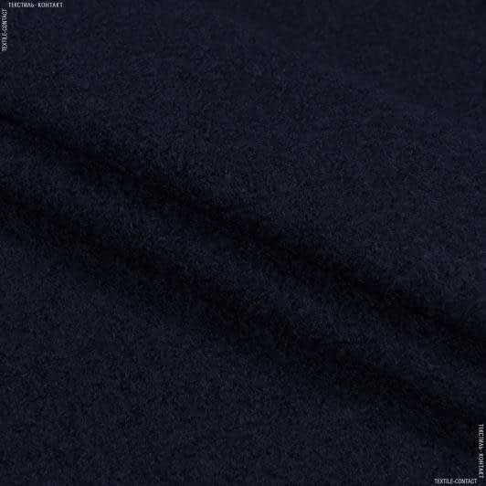 Ткани для верхней одежды - Пальтовое букле баритон темно-синий