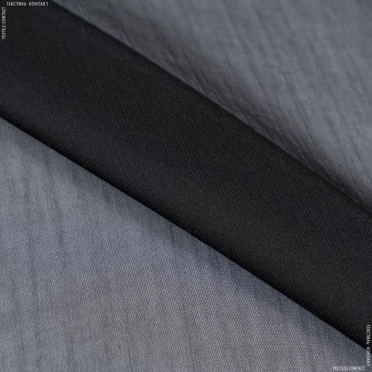 Ткани для блузок - Шифон евро блеск черный