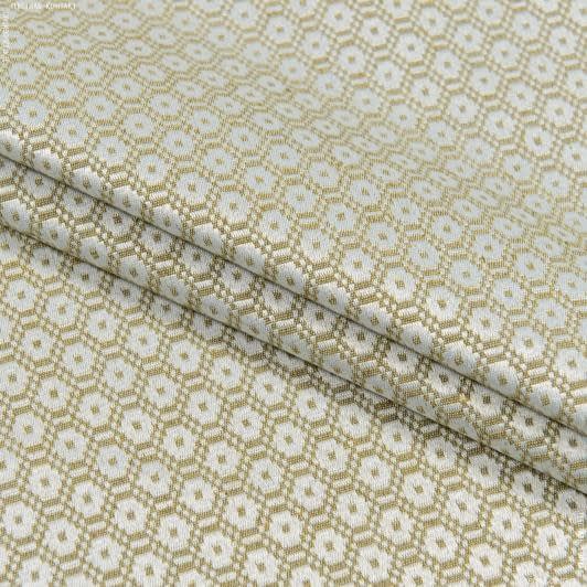 Тканини для покривал - Скатертна тканина  НУРАГ (сток) /  NURAGHE  т.олива