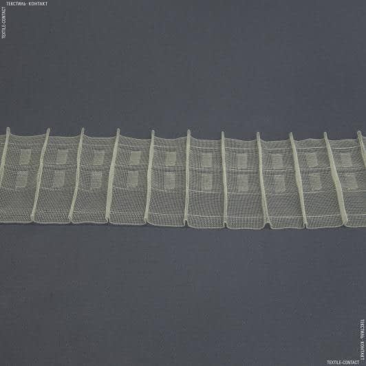 Ткани готовые изделия - Тесьма шторная Равномерная прозрачная КС-1:1.5 80мм±0.5мм/100м