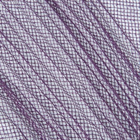 Тканини гардинні тканини - Тюль сітка Еліза колір бузок з обважнювачем