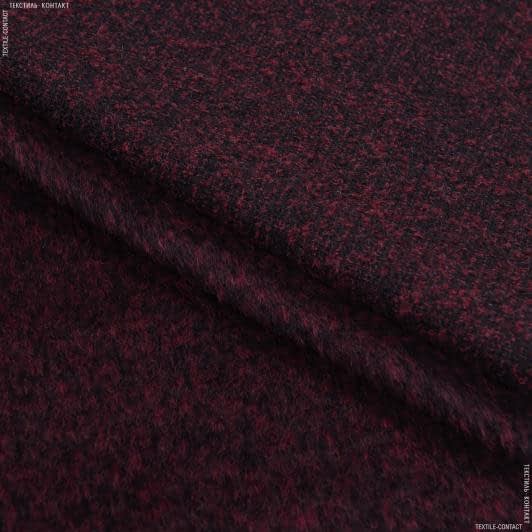 Тканини для верхнього одягу - Пальтова з ворсом червоно-чорна