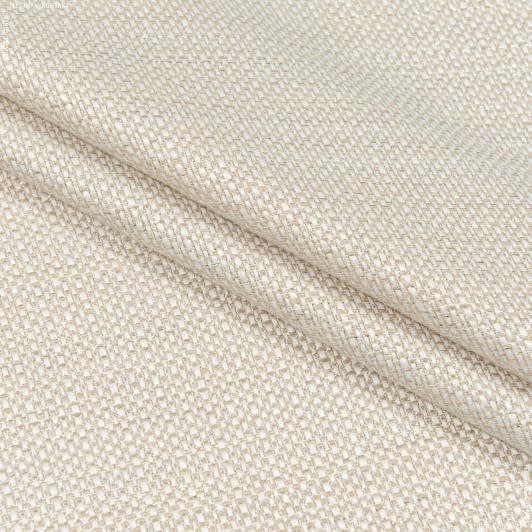 Ткани портьерные ткани - Декоративная рогожка Элиста люрекс белый,золото