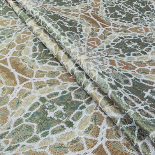Ткани ненатуральные ткани - Жаккард Миссони зеленый, карамель