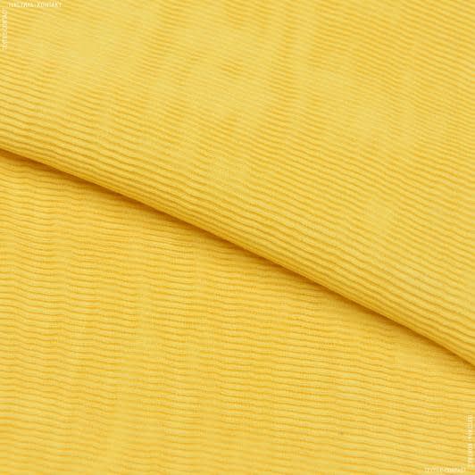Ткани для пиджаков - Костюмная жатка желтая