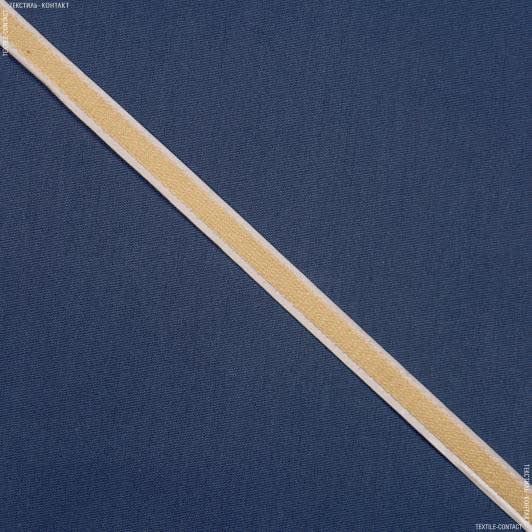Тканини фурнітура для декора - Липучка Велкро клейова жорстка частина колір персик  10мм/25м