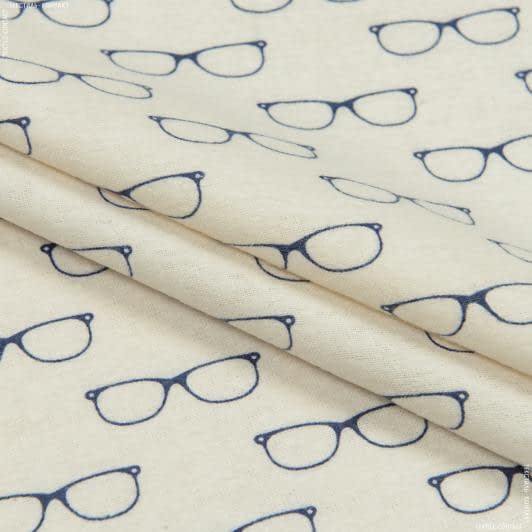Тканини фланель - Фланель білоземельна дитяча окуляри