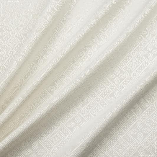 Тканини для столової білизни - Тканина для скатертин База орнамент крем
