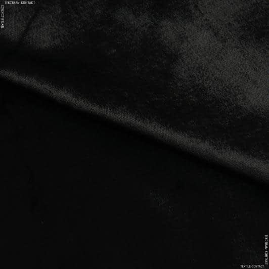Ткани для декоративных подушек - Велюр  АНЖЕЛИКА Солейл / ANGELICA SOLEIL  черный