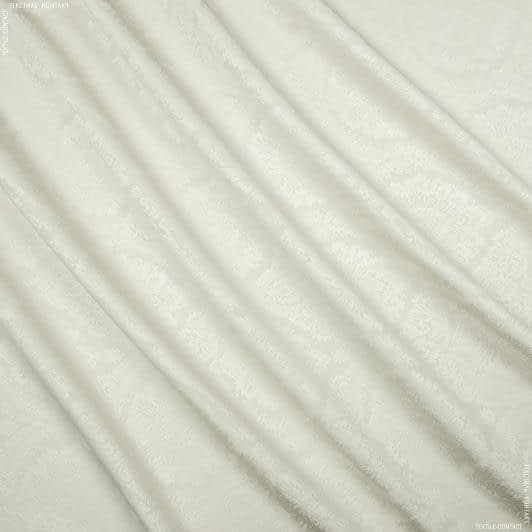 Ткани портьерные ткани - Портьерная  ткань Муту /MUTY-98 вензель  цвет крем-брюле