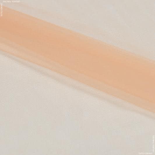 Ткани для платьев - Фатин мягкий светло-оранжевый