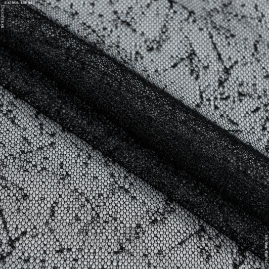 Ткани для тюли - Гардинное полотно /гипюр Утренняя роса черный