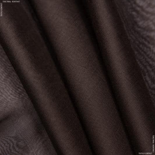 Ткани для платков и бандан - Шифон-шелк натуральный темно-коричневый БРАК