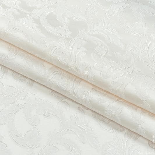 Ткани портьерные ткани - Декоративная ткань Маджи вязь бело-розовый