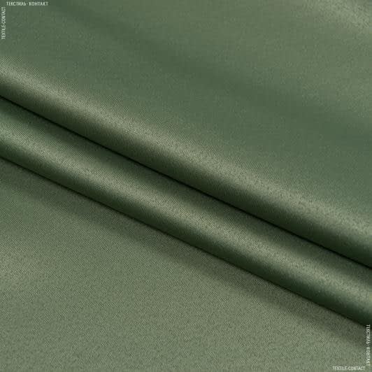 Тканини для римських штор - Декоративний атлас Дека колір зелена оливка