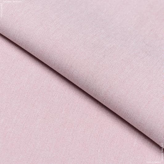 Ткани для костюмов - Костюмная елочка мелкая розовая