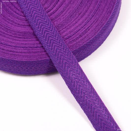 Тканини фурнітура для декора - Декоративна кіперна стрічка ялинка фіолетова 20 мм