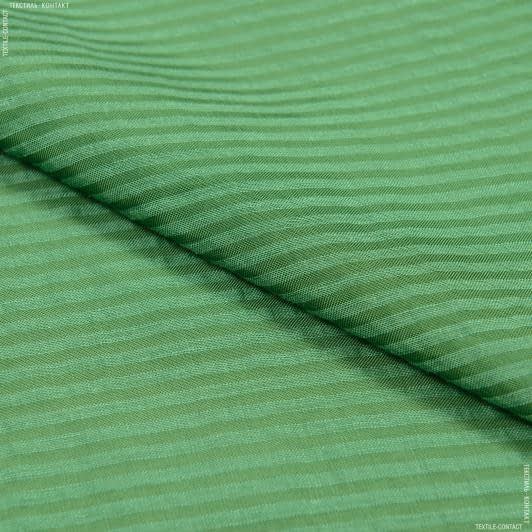 Тканини льон - Блузочна VIKER зелена у смужку
