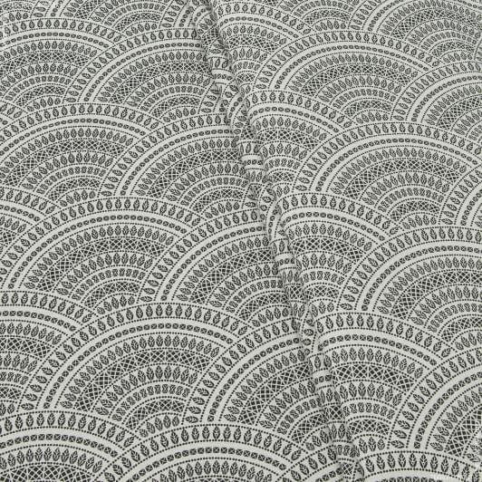 Тканини для штор - Декоративна тканина Сіукс орнамент чорний