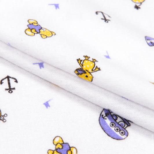 Ткани для одежды - Фланель ТКЧ детская жирафы