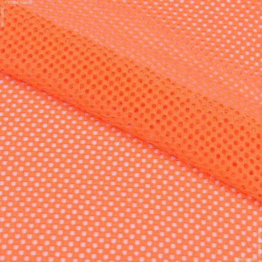 Ткани спец.ткани - Сетка сигнальная крупная ярко-оранжевая