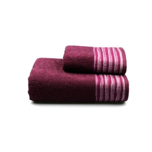 Ткани махровые полотенца - Полотенце махровое  Eirene фиолетовое   50х90 см