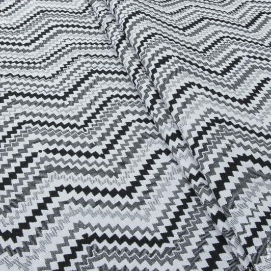 Ткани портьерные ткани - Жаккард Консул/ CONSUL черный, белый