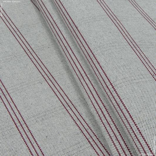 Тканини бавовняні сумішеві - Декоративна тканина Оскар клітинка молочний-т.сірий, червоний