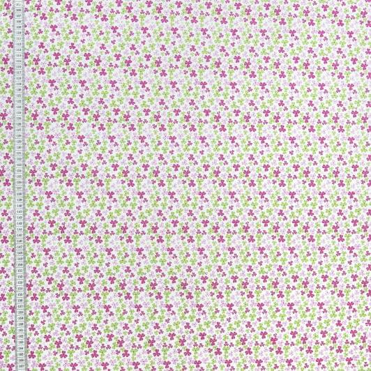 Ткани для детской одежды - Экокоттон клевер ярко-розовый