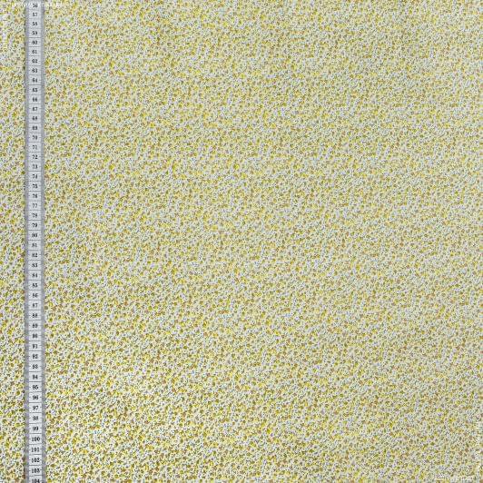 Ткани для декоративных подушек - Экокоттон розета жёлтый