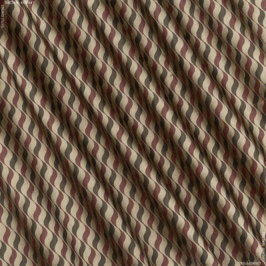 Ткани подкладочная ткань - Подкладка жаккард бежевый-бордовый